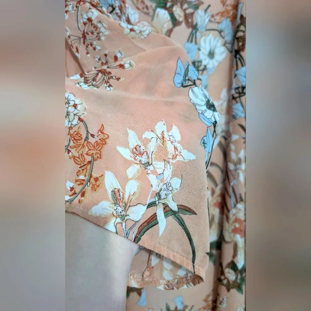 Shein Floral Kimono Cardigan Size 1X - Picture 3 of 5